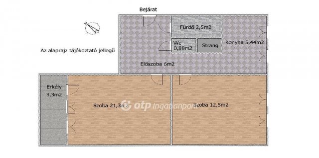 Eladó panellakás, Százhalombattán 55.9 M Ft, 2 szobás