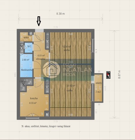 Eladó téglalakás, Kazincbarcikán, Zemplény utcában 26.9 M Ft