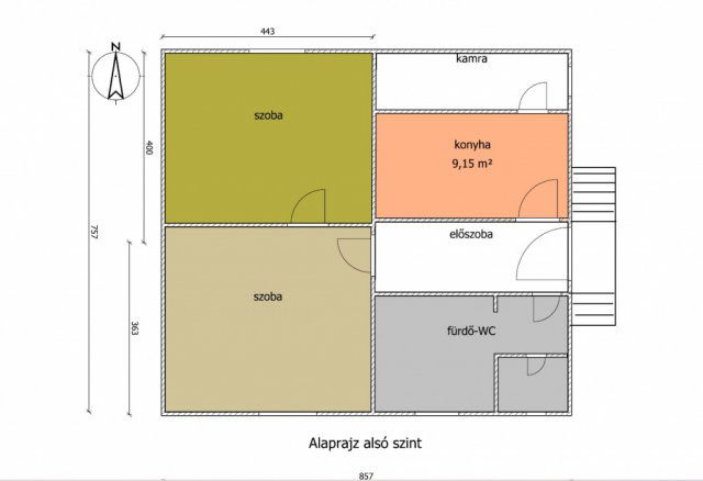 Eladó családi ház, Dömsödön 17.8 M Ft, 2 szobás