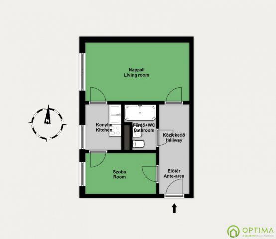 Eladó téglalakás, Budapesten, XXII. kerületben 48 M Ft, 2 szobás