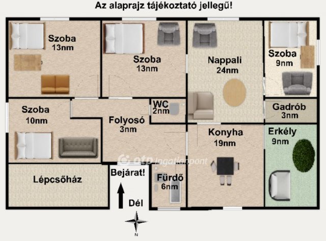 Eladó téglalakás, Budapesten, XXI. kerületben 79.9 M Ft