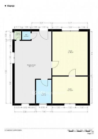 Eladó téglalakás, Pápán 42.9 M Ft, 2 szobás