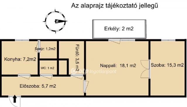 Eladó téglalakás, Budapesten, X. kerületben 57.9 M Ft, 2 szobás