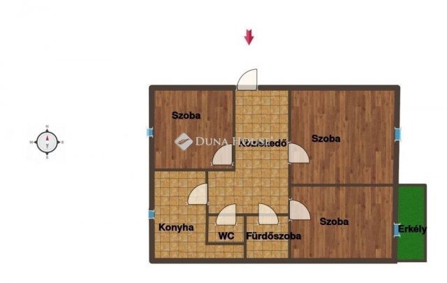 Eladó panellakás, Dunakeszin 69.7 M Ft, 3 szobás