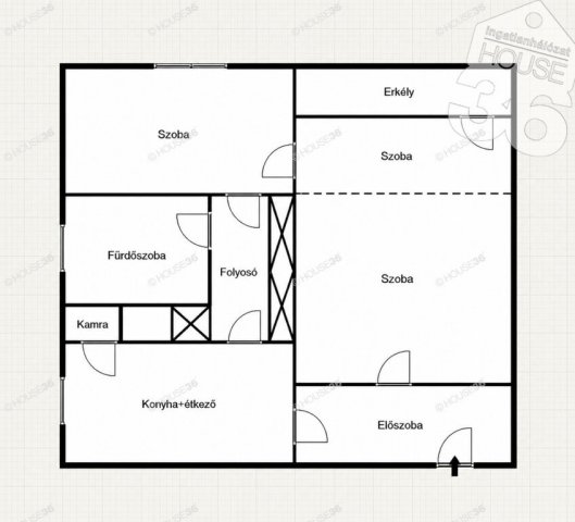 Eladó téglalakás, Kecskeméten 52.9 M Ft, 2 szobás