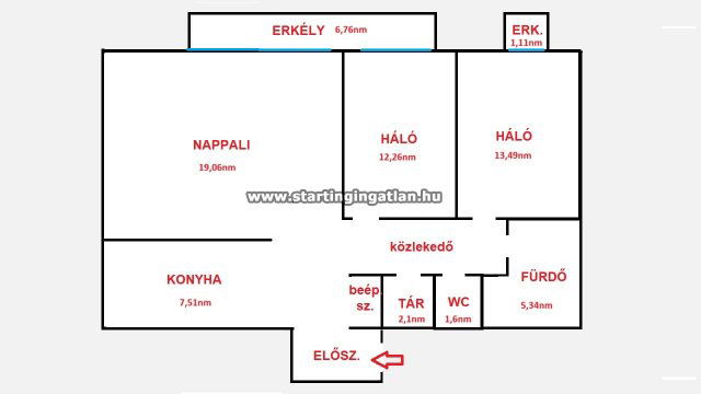 Eladó téglalakás, Budapesten, XIII. kerületben 105.9 M Ft