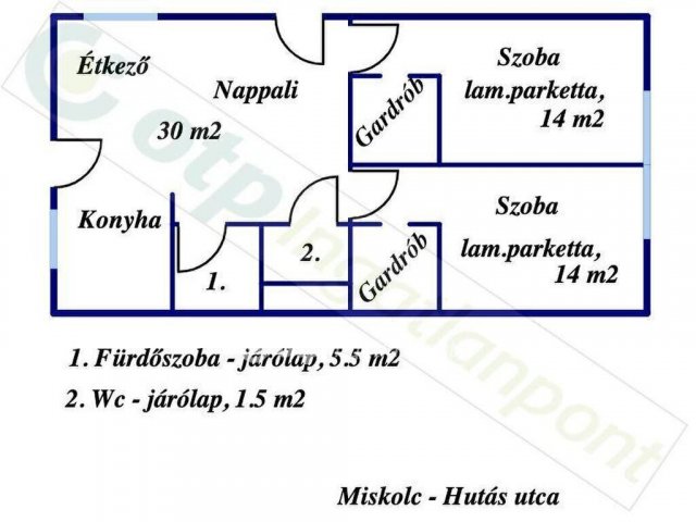 Eladó családi ház, Miskolcon 69.5 M Ft, 3 szobás