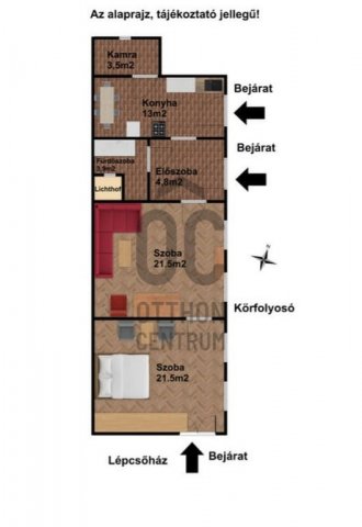 Eladó téglalakás, Budapesten, VII. kerületben 77.7 M Ft