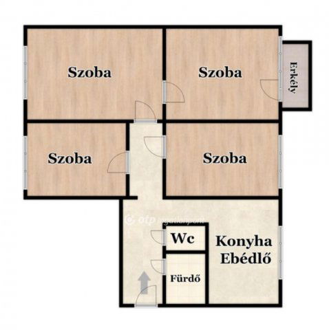 Eladó panellakás, Debrecenben 74.9 M Ft, 4 szobás
