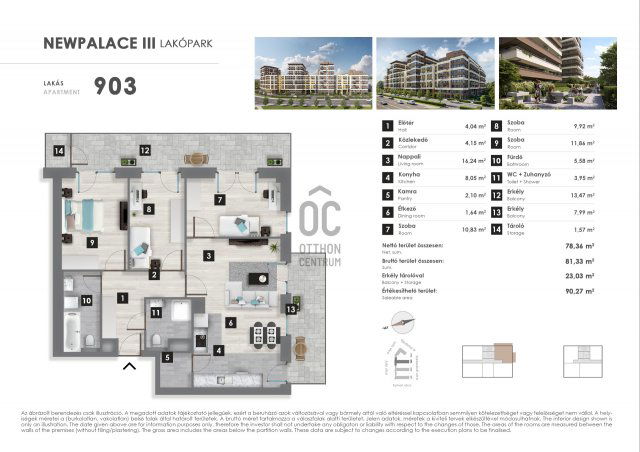 Eladó téglalakás, Budapesten, XIII. kerületben 154.289 M Ft