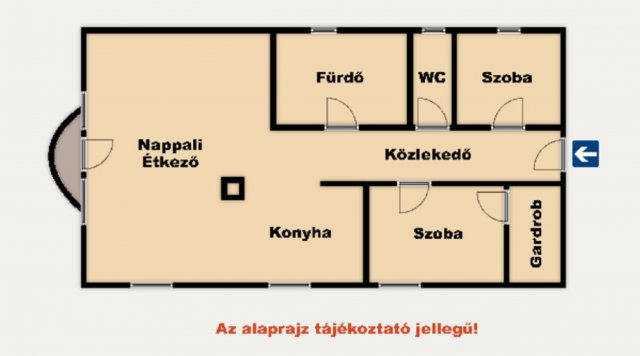 Eladó téglalakás, Kiskunhalason 37.5 M Ft, 3 szobás