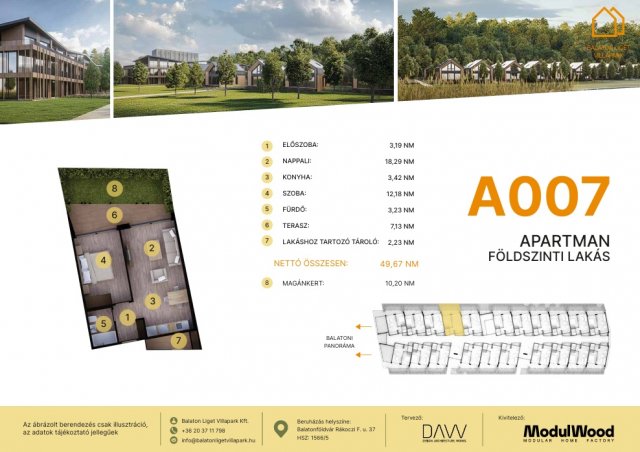 Eladó téglalakás, Balatonföldváron, Rákóczi Ferenc utcában