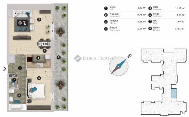 Eladó téglalakás, Budapesten, XIII. kerületben, Szabolcs utcában