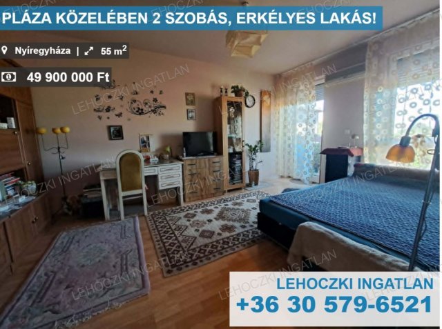 Eladó téglalakás, Nyíregyházán 49.9 M Ft, 2 szobás
