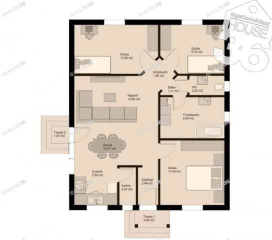 Eladó családi ház, Kecskeméten 52 M Ft, 4 szobás