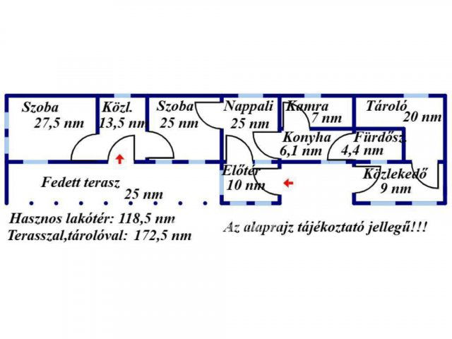 Eladó családi ház, Kisújszálláson 12 M Ft, 3 szobás