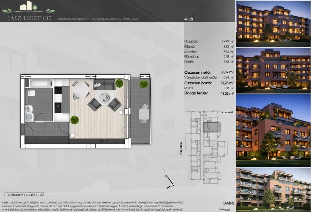 Eladó téglalakás, Budapesten, XIII. kerületben, Jász utcában