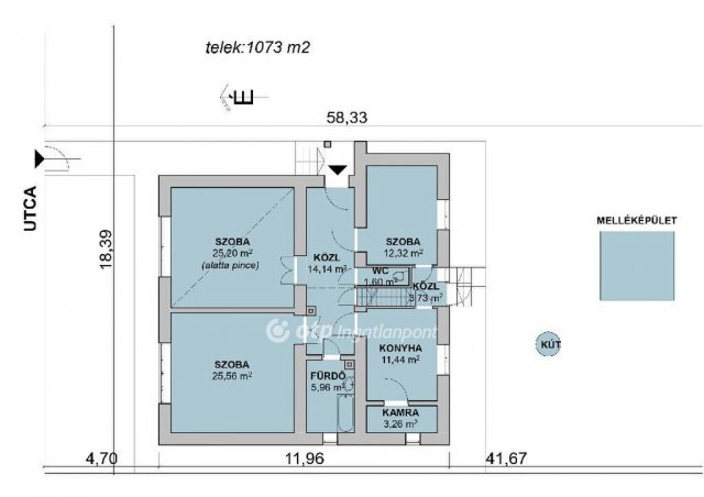 Eladó családi ház, Érden 75 M Ft, 3 szobás