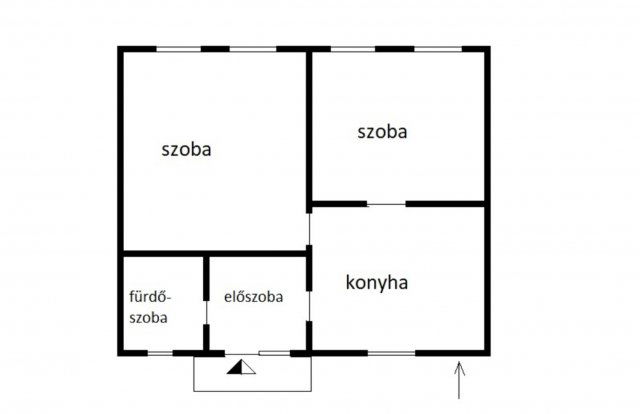 Eladó családi ház, Sárváron 34.9 M Ft, 2 szobás