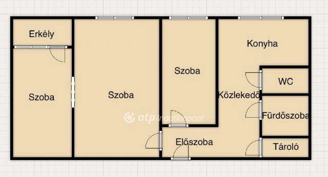 Eladó panellakás, Miskolcon 32.9 M Ft, 2+1 szobás