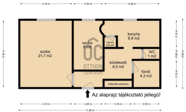Eladó téglalakás, Nagykanizsán 26.9 M Ft, 2 szobás