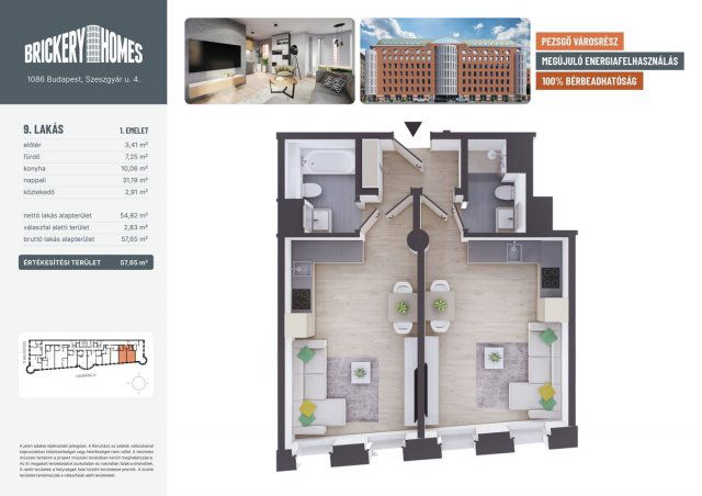 Eladó téglalakás, VIII. kerületben, Szeszgyár utcában