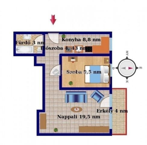 Eladó téglalakás, Budapesten, XIII. kerületben 69.99 M Ft