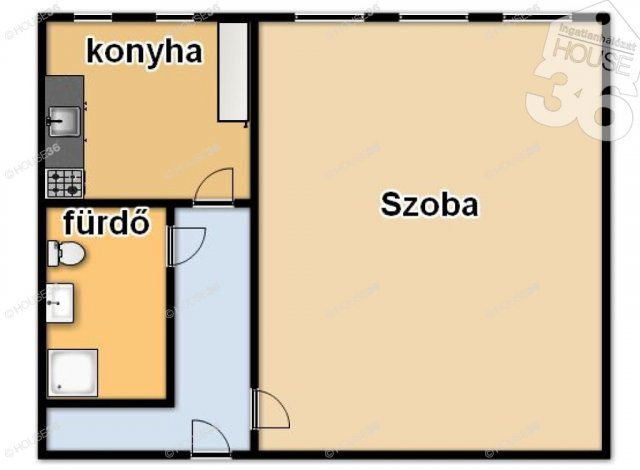Eladó panellakás, Kecskeméten 36.9 M Ft, 1 szobás