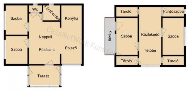 Eladó nyaraló, Cserkeszőlőn 43.5 M Ft, 4 szobás