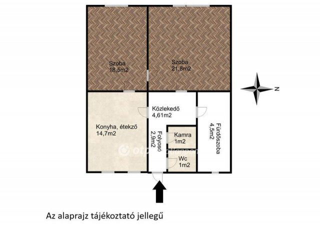 Eladó téglalakás, Polgáron 32.9 M Ft, 2 szobás
