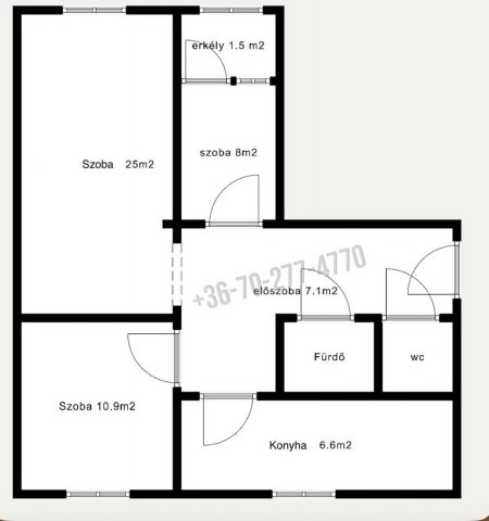 Eladó panellakás, Oroszlányban 32.9 M Ft, 2+1 szobás