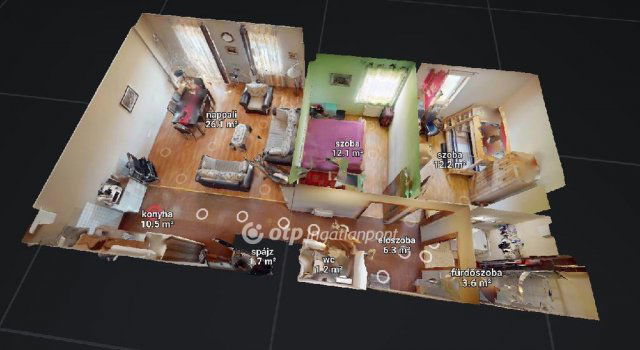 Eladó téglalakás, Miskolcon 59.9 M Ft, 3 szobás