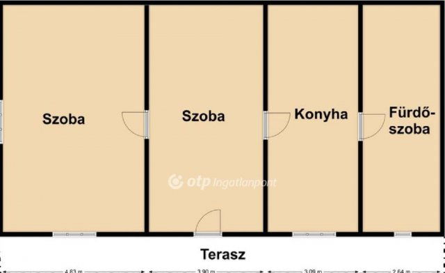 Eladó családi ház, Hosszúpályin 14.999 M Ft, 2 szobás