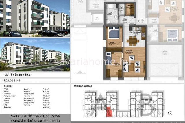 Eladó téglalakás, Szombathelyen 64.9 M Ft, 3 szobás