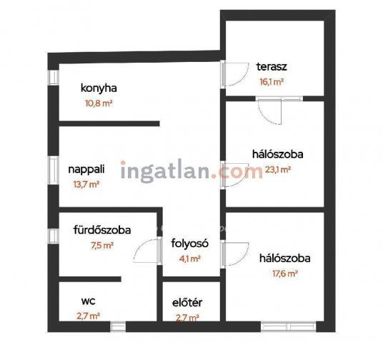 Eladó családi ház, Kistokajon 79.5 M Ft, 2 szobás