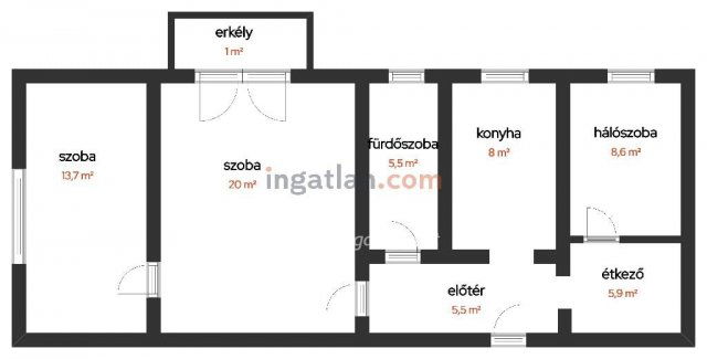 Eladó téglalakás, Salgótarjánban 16 M Ft, 3 szobás