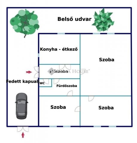 Eladó családi ház, Vácon 79 M Ft, 3 szobás
