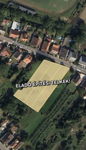 Eladó telek, Nagyrédén, Alsórét úton 10.5 M Ft