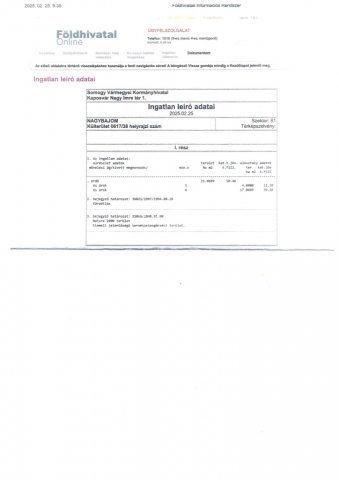 Eladó mezogazdasagi ingatlan, Nagybajomban 28 M Ft