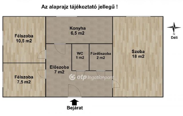 Eladó panellakás, Győrött 44.9 M Ft, 1+2 szobás