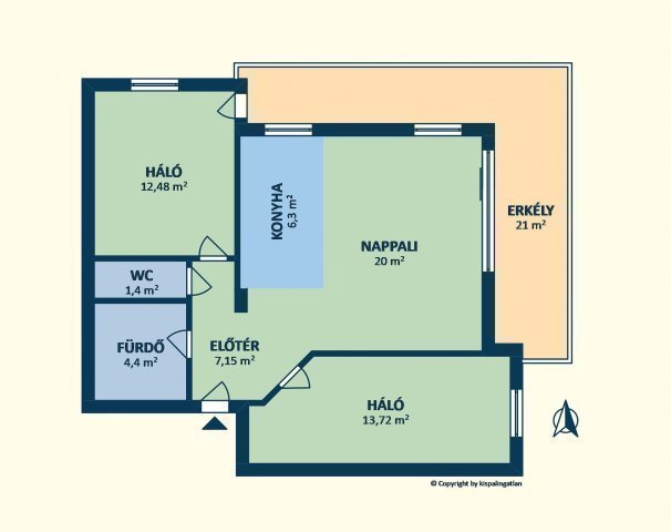 Eladó téglalakás, Budapesten, III. kerületben, Királyok útján