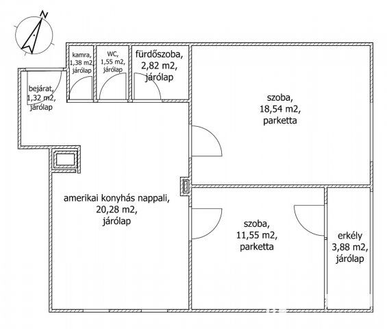 Eladó panellakás, Salgótarjánban 16.2 M Ft, 3 szobás