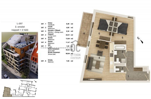 Eladó téglalakás, Budapesten, VIII. kerületben 97.99 M Ft