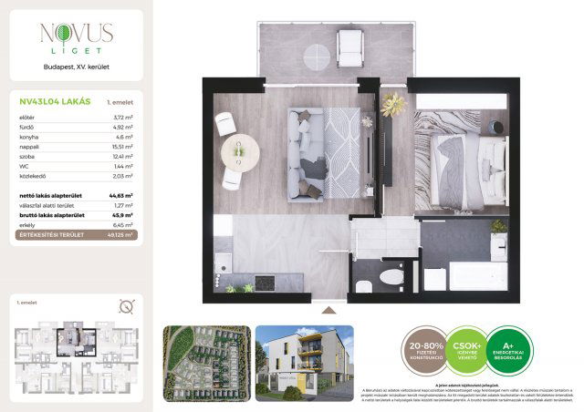 Eladó téglalakás, Budapesten, XV. kerületben, Kékszilva utcában