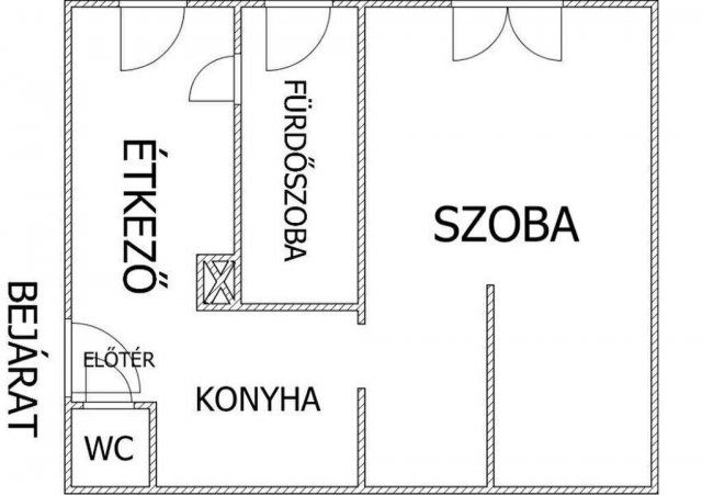 Eladó téglalakás, Egerben 37 M Ft, 1 szobás