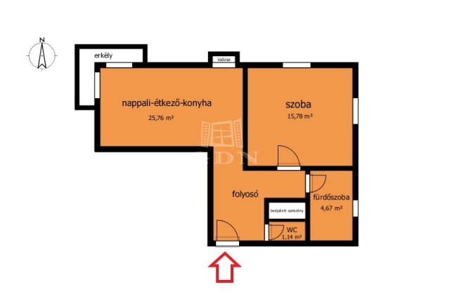 Eladó téglalakás, Sajószentpéteren 43 M Ft, 2 szobás