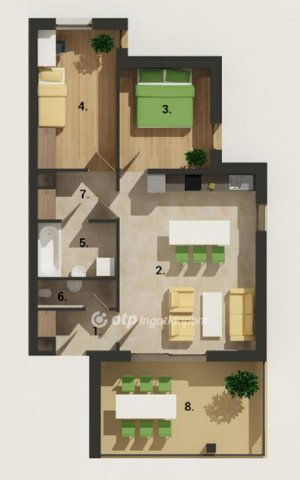 Eladó téglalakás, Balatonkenesén 139.9 M Ft, 3 szobás