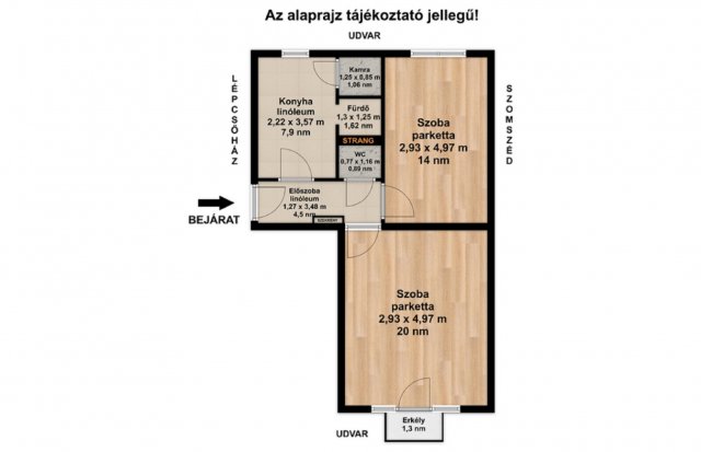 Eladó téglalakás, Szegeden 45.9 M Ft, 2 szobás