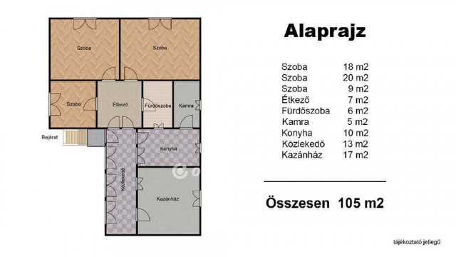 Eladó családi ház, Rábatamásin 47.99 M Ft, 3 szobás