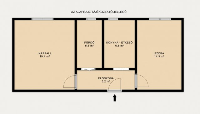 Eladó téglalakás, Tatabányán 46 M Ft, 2 szobás